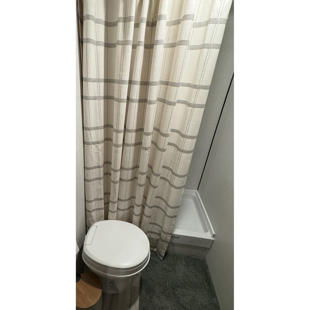 Threshold Shower Curtain 72x72 100% Cotton, Machine Washable Plaid Cabin Rustic